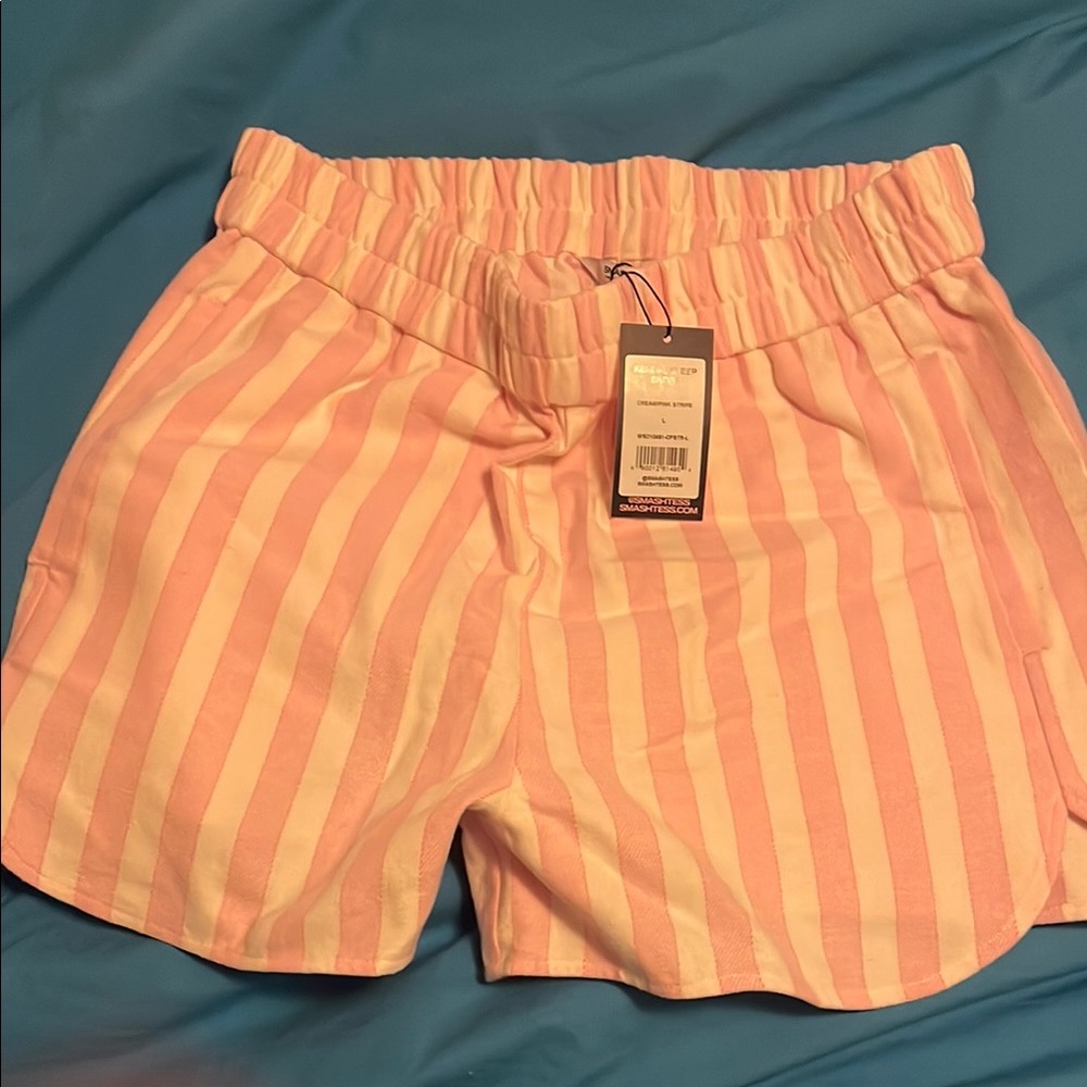 Striped Pink Women's Shorts